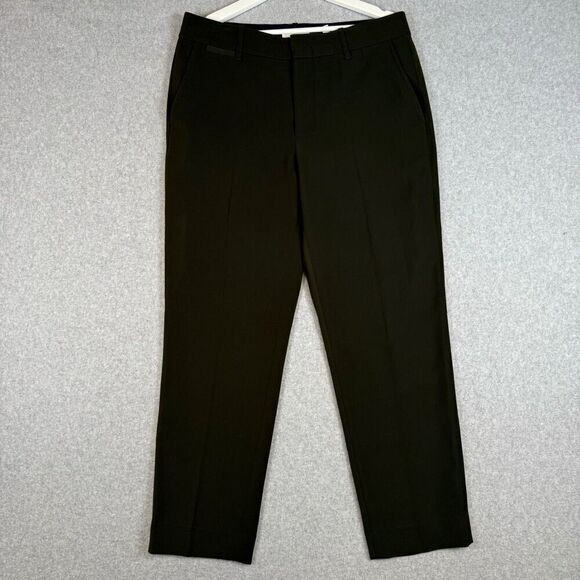 Vince Womens Size 12 Flat Front Dress Pants Slacks Green Pockets Career Office - Picture 1 of 9